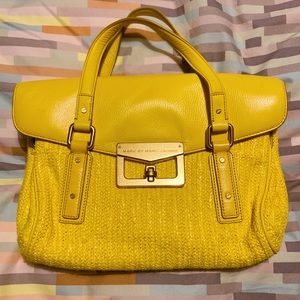 Marc by Marc Jacobs Straw & Leather Bag